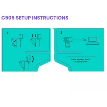 Webcam Logitech C505 HD 1280x720 USB nera