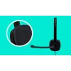 Logitech H151 cuffie stereo con microfono con cancellazione del rumore, cablate, nero