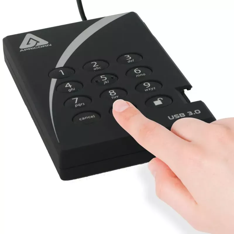 Disco rigido esterno Apricorn 1TB USB 3.2 A25-3PL256-1000