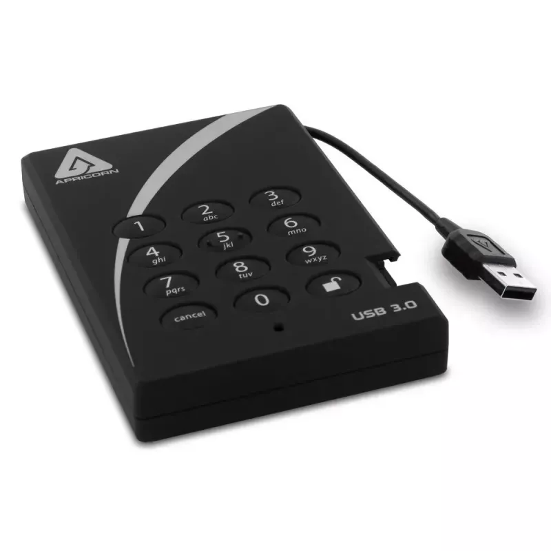 Disco rigido esterno Apricorn 1TB USB 3.2 A25-3PL256-1000