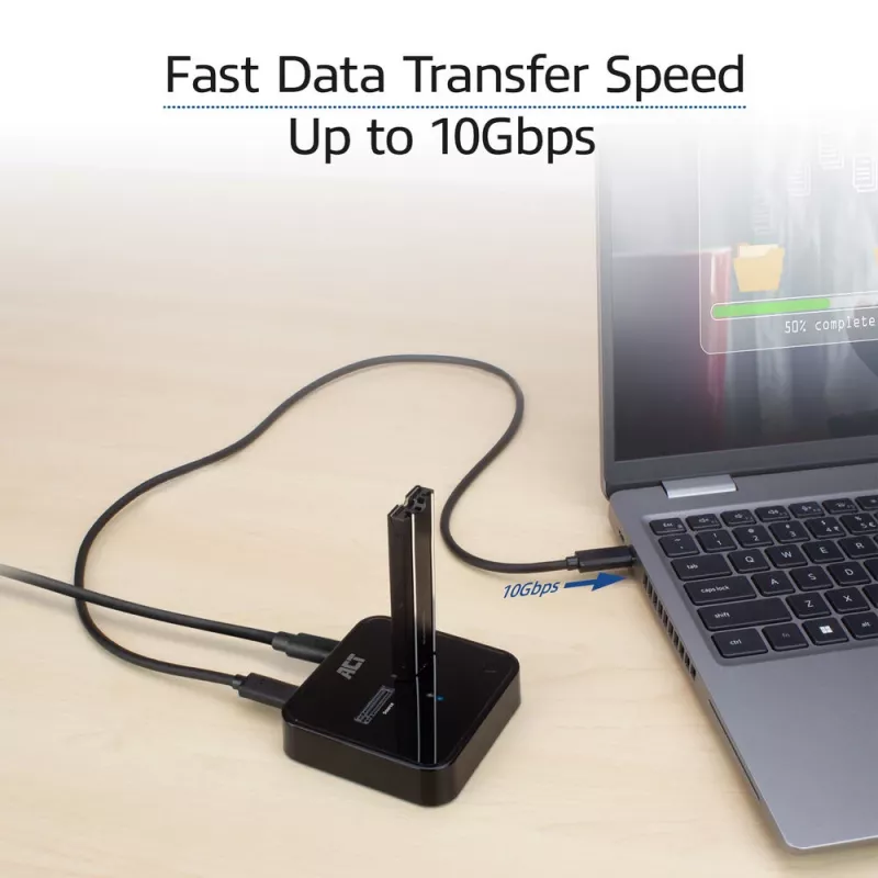 Docking e clonazione dual-SSD ACT M.2 NVMe/PCIe, USB-C 3.2 Gen2