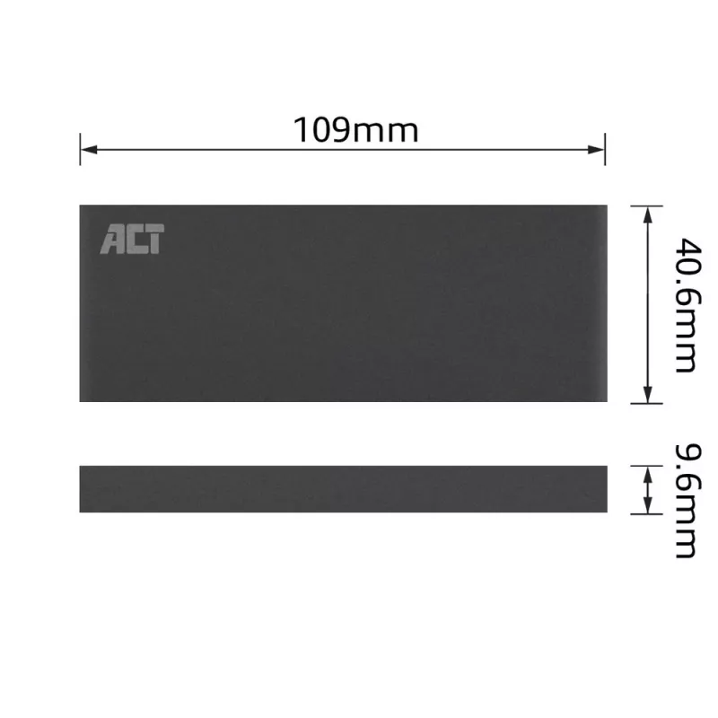 Case per SSD ACT M.2 USB 3.2 Gen1 nero 5 Gbit/s