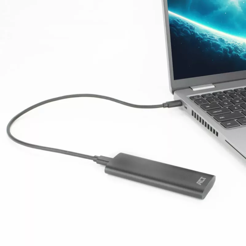 Case per SSD ACT AC1615 USB-C M.2 NVMe PCIe 10 Gbit/s nero