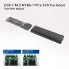 Case per SSD ACT AC1615 USB-C M.2 NVMe PCIe 10 Gbit/s nero