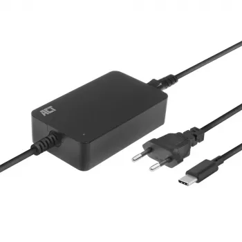 Caricabatterie per laptop USB-C ACT con profili Power Delivery 65 W, laptop, uso interno, 100–240 V, 50/60 Hz, 65 W, 5–20 V
