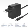 Alimentatore per laptop USB-C ACT 65W con profili Power Delivery, 2 metri
