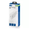 Caricabatterie compatto USB-C ACT 20W ricarica rapida uso interno universale bianco
