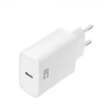 Caricabatterie compatto USB-C ACT 20W ricarica rapida uso interno universale bianco