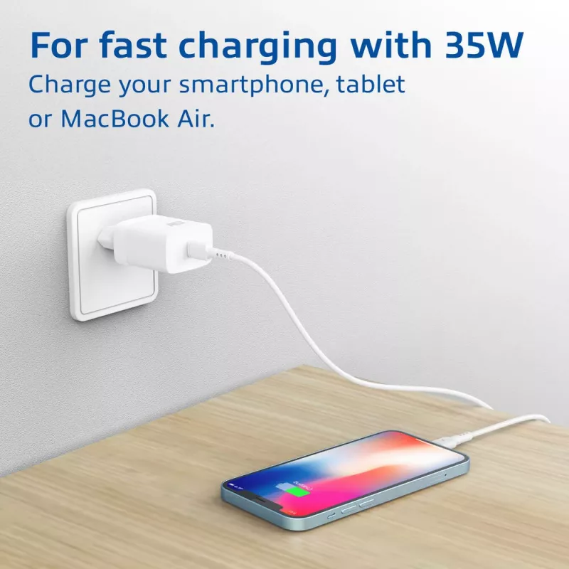 Caricabatterie USB-C ACT 35W Power Delivery PPS GaNFast universale
