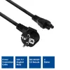 Cavo di alimentazione ACT spina CEE7/7 (angolare) - C5 nero 2 m