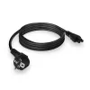 Cavo di alimentazione ACT spina CEE7/7 (angolare) - C5 nero 2 m