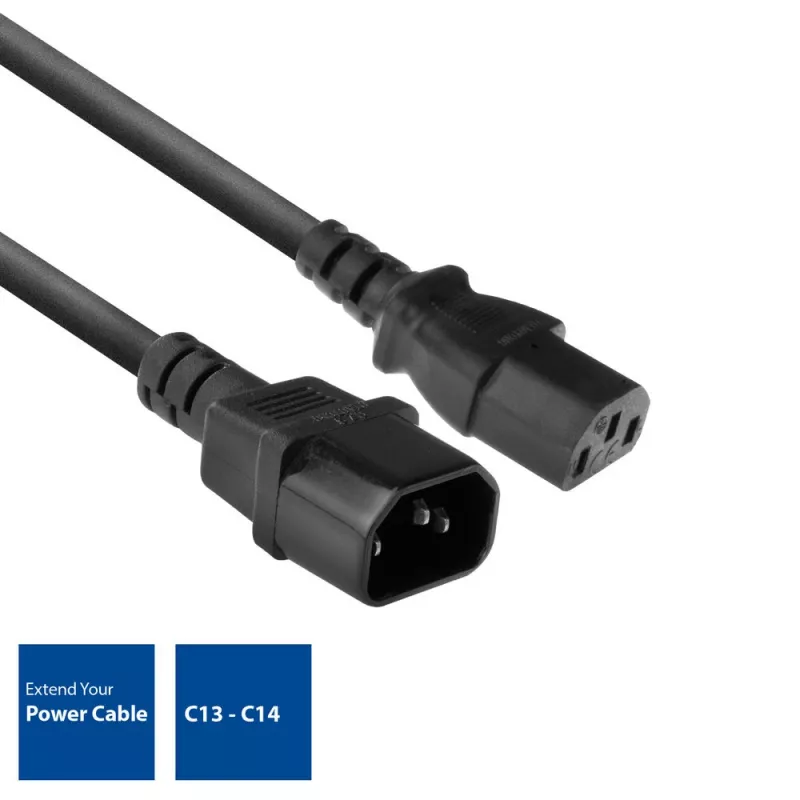 Cavo di alimentazione C13 C14 nero 1,8 m ACT Powercord