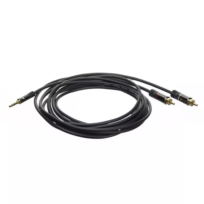 Cavo audio ACT AC3605 1,5 m 3,5 mm a 2 x RCA nero