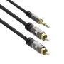 Cavo audio di alta qualità ACT 5 metri 1x jack 3,5 mm – 2x connettore RCA