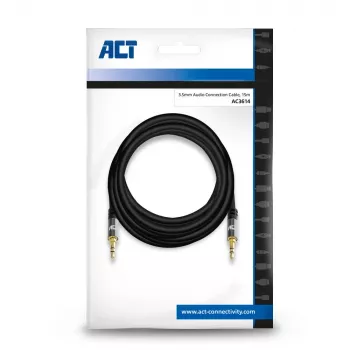 Cavo audio di alta qualità ACT 15 metri jack 3,5 mm maschio - maschio