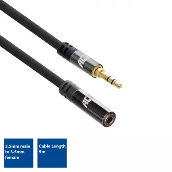 ACT cavo prolunga audio di alta qualità 5 metri 3,5 mm jack stereo maschio - femmina