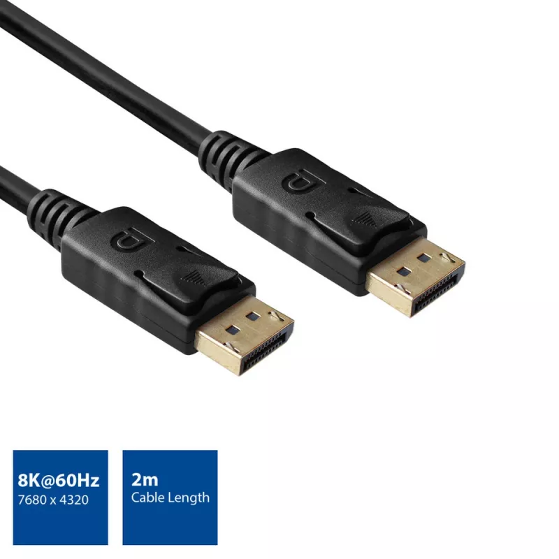 ACT cavo di connessione DisplayPort 1.4 8K 2 metri maschio - maschio