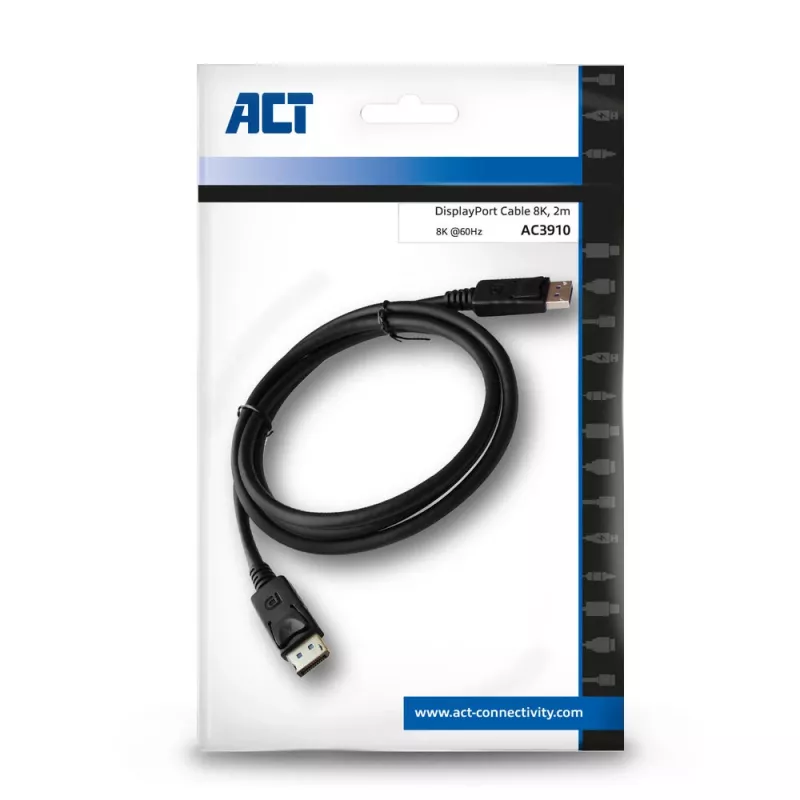 ACT cavo di connessione DisplayPort 1.4 8K 2 metri maschio - maschio