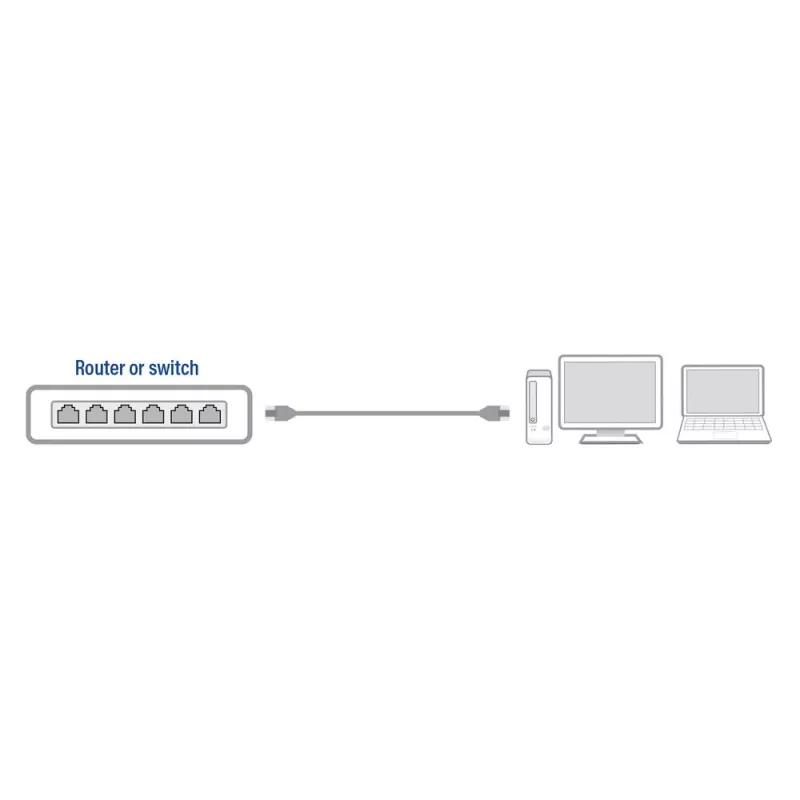 ACT cavo patch U/UTP CAT6 nero 10,0 metri con connettori RJ45