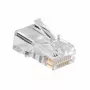 Connettore modulare CAT5E RJ-45 ACT AC4110 maschio argento trasparente 10 pz.