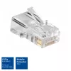 Connettore modulare CAT5E RJ-45 ACT AC4110 maschio argento trasparente 10 pz.