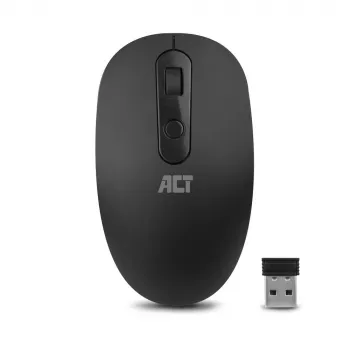 Mouse wireless ACT 1200 DPI, ambidestro, RF Wireless, 1200 DPI, nero