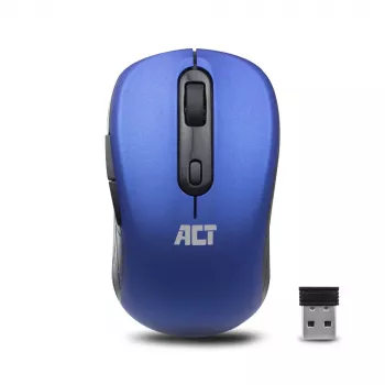 ACT AC5140 mouse wireless ambidestro, 1600 DPI, RF Wireless, blu/nero