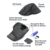 Mouse wireless Multi-Connect ACT Bluetooth o ricevitore USB-A, 2400 DPI con Silent Click, ecologico