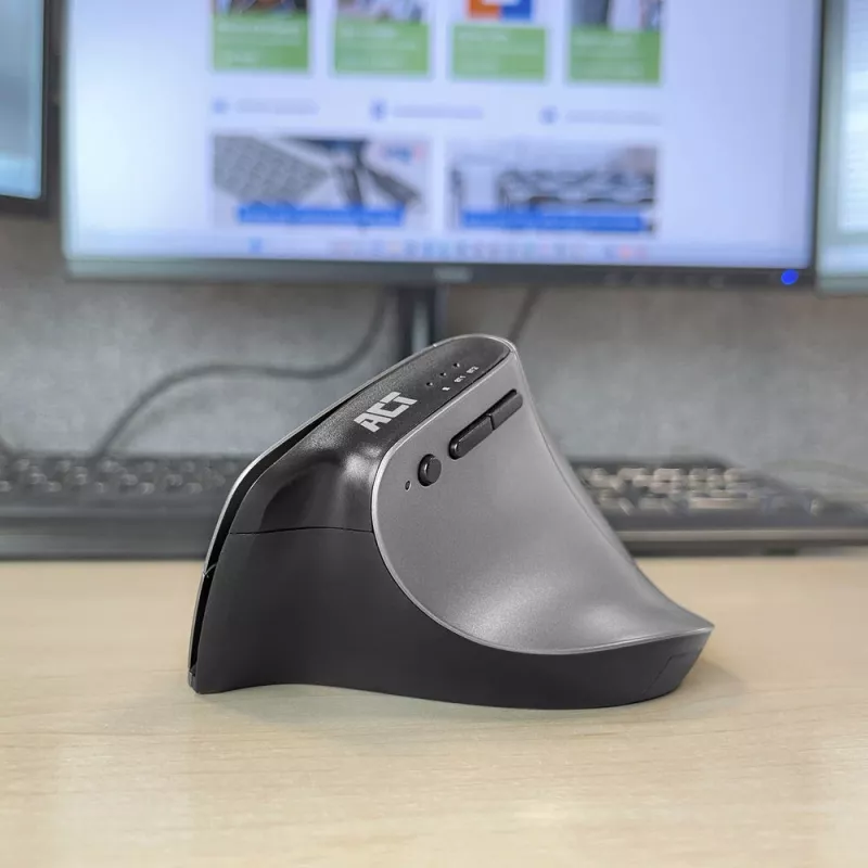 Mouse ergonomico wireless ACT con Bluetooth e USB-C/USB-A
