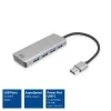 Hub USB ACT AC6121 Type-A 5000 Mbit/s alluminio
