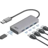 Hub USB ACT AC6121 Type-A 5000 Mbit/s alluminio
