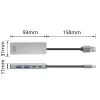 Hub USB ACT AC6125 3.2 Gen 1 Type-A 5000 Mbit/s grigio