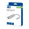 Hub USB ACT AC6125 3.2 Gen 1 Type-A 5000 Mbit/s grigio