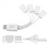 Hub USB ACT 4 porte USB-A flessibile USB 3.2 Gen 1 bianco 480 Mbit/s