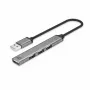 Hub USB 2.0 ACT AC6225 480 Mbit/s grigio alluminio