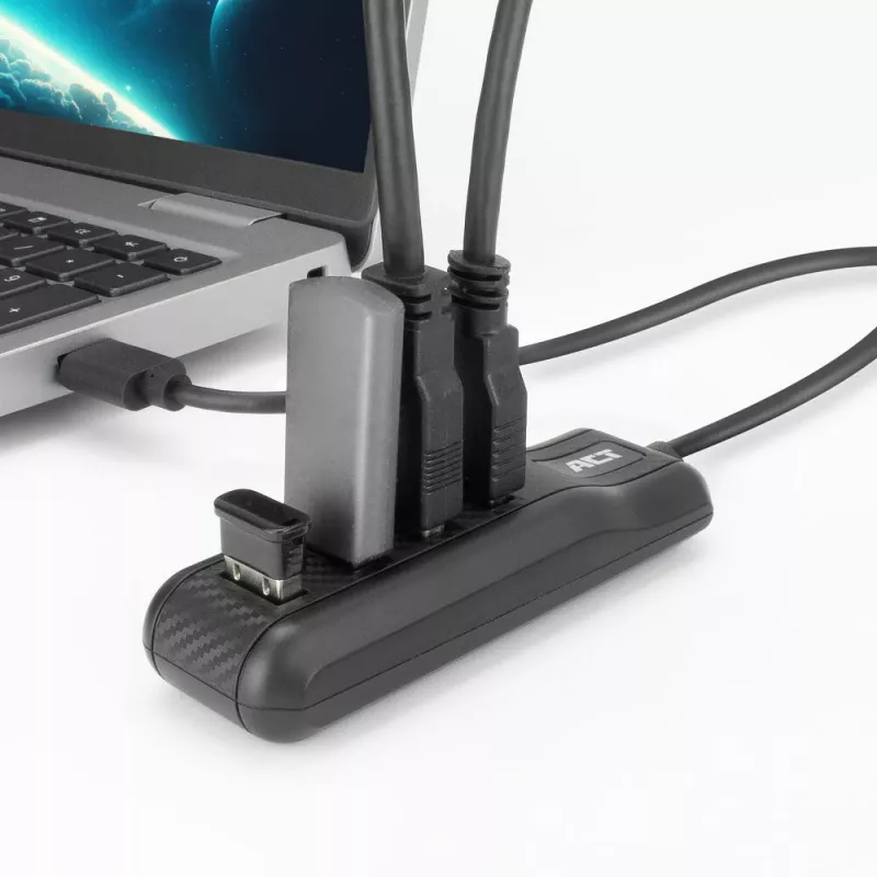 Hub interfacce ACT AC6320 USB 3.2 Gen 1 (3.1 Gen 1) Type-A 5000 Mbit/s nero