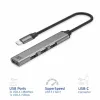 Hub USB ACT AC6425 Type-C 5000 Mbit/s alluminio grigio