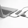 Hub USB ACT AC6425 Type-C 5000 Mbit/s alluminio grigio