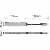 Hub USB ACT AC6425 Type-C 5000 Mbit/s alluminio grigio