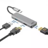 Adattatore multiporta ACT USB-C 4K per 2 monitor HDMI, porta dati USB-A