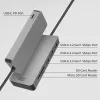 Hub ACT USB-C 3.0, 3x USB-A, lettore di schede, pass-through PD