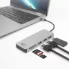 Hub ACT USB-C 3.0, 3x USB-A, lettore di schede, pass-through PD