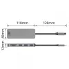 Hub ACT USB-C 3.0, 3x USB-A, lettore di schede, pass-through PD