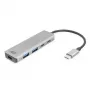 Hub ACT AC7072 USB 3.2 Gen 1 Type-C 5000 Mbit/s nero grigio
