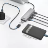 Hub ACT AC7072 USB 3.2 Gen 1 Type-C 5000 Mbit/s nero grigio