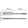 Hub ACT AC7072 USB 3.2 Gen 1 Type-C 5000 Mbit/s nero grigio