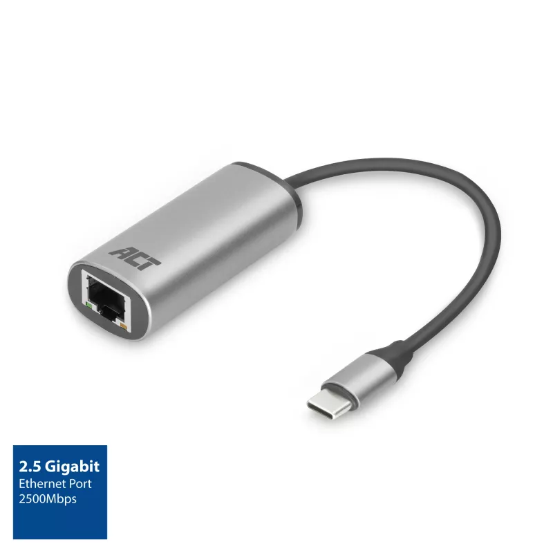 Hub USB ACT AC7081 Type-C 2500 Mbit/s alluminio