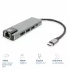 Docking station ACT USB-C 4K per 1 monitor HDMI, Ethernet, USB-A, pass-through PD