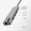 Docking station ACT USB-C 4K per 1 monitor HDMI, Ethernet, USB-A, pass-through PD