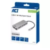 Docking station ACT USB-C 4K per 1 monitor HDMI, Ethernet, USB-C, USB-A, lettore di schede e pass-through PD